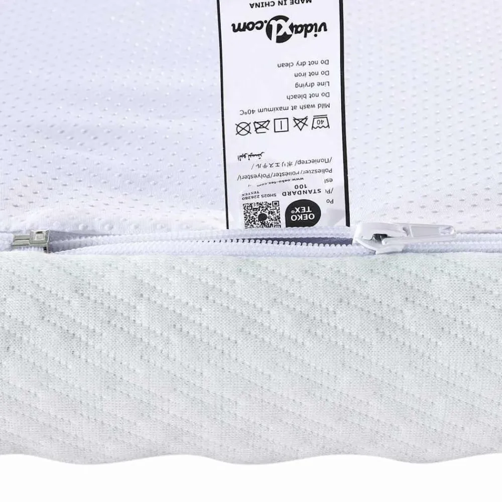vidaXL Sobrecolchón y verde 70 x 200 cm Tela jacquard Online