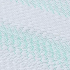 vidaXL Sobrecolchón y verde 70 x 200 cm Tela jacquard Online