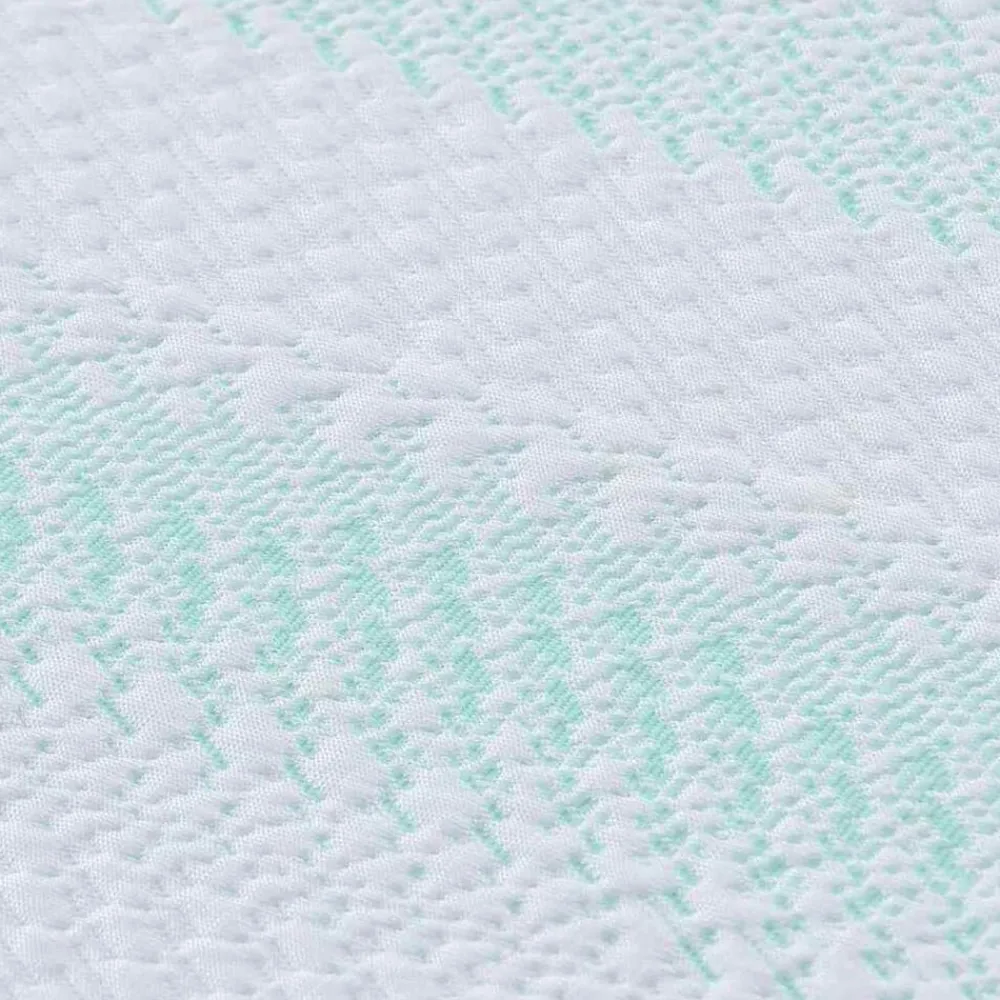 vidaXL Sobrecolchón y verde 70 x 200 cm Tela jacquard Online