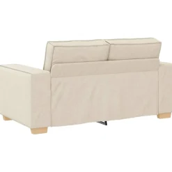 vidaXL Sofás-Sofá 2 pcs Beige 220 x 80 x 84 cm Tejido mezcla de lino