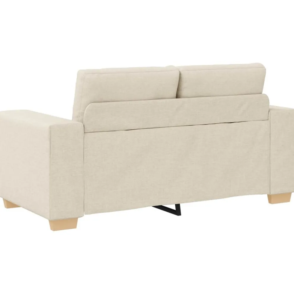 vidaXL Sofá 2 pcs Beige 221 x 80 x 80 cm Tejido mezcla de lino Outlet