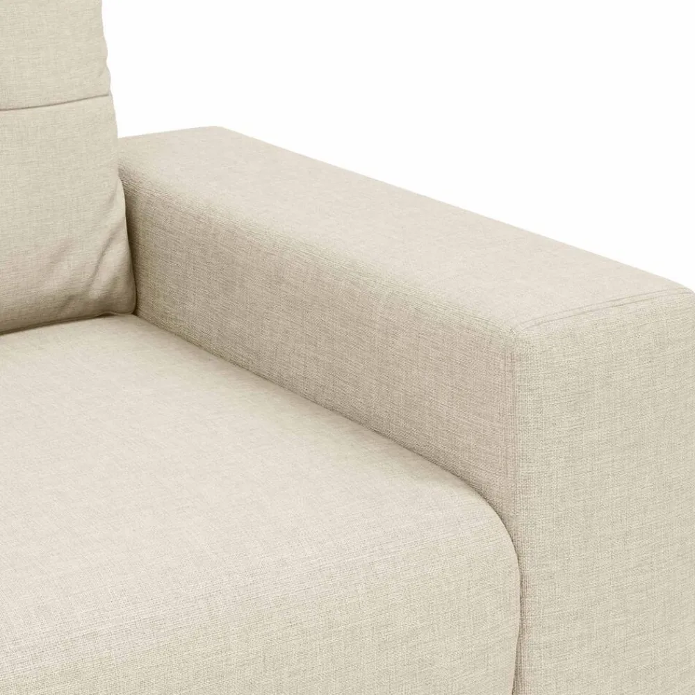 vidaXL Sofá 2 pcs Beige 221 x 80 x 80 cm Tejido mezcla de lino Outlet
