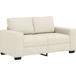 vidaXL Sofá 2 pcs Beige 221 x 80 x 82 cm Tejido mezcla de lino