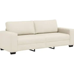 vidaXL Sofá 2 pcs Beige 221 x 80 x 82 cm Tejido mezcla de lino