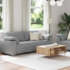 vidaXL Sofás-Sofá 2 pcs 219 x 80 x 82 cm tela