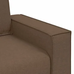 vidaXL Sofás-Sofá 3 pcs Marrón 220 x 80 x 84 cm Tejido mezcla de lino