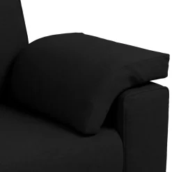 vidaXL Sofá 2 pcs 219 x 80 x 82 cm tela Negro
