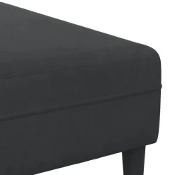 vidaXL Sofá 3 pcs 250 x 188 x 76 cm Terciopelo Negro Best