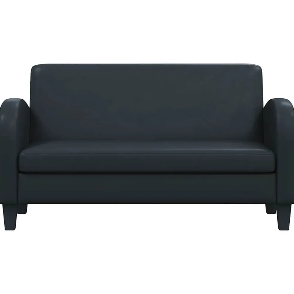 vidaXL Sofá 2 plazas cuero artificial negro Discount