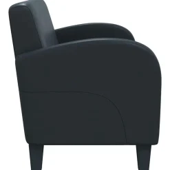 vidaXL Sofá 2 plazas cuero artificial negro Discount