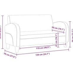 vidaXL Sofá 2 plazas cuero artificial negro Discount