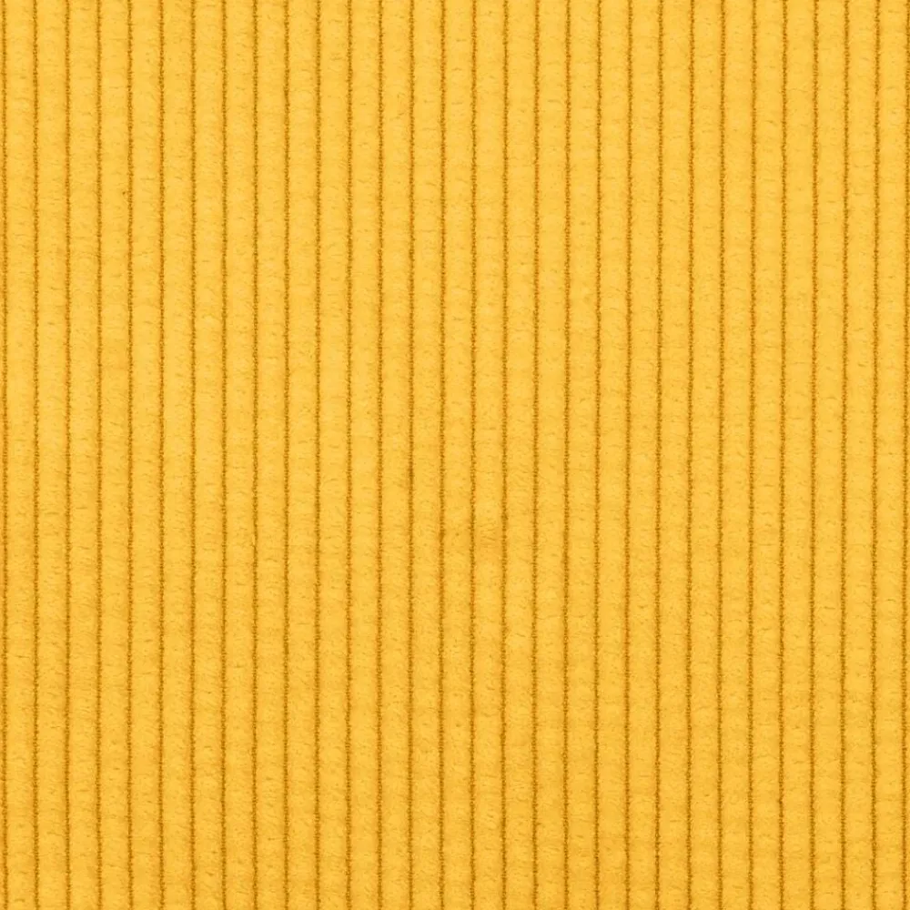 vidaXL Sofá 250 x 188 x 76 cm Tela de Pana Amarillo claro Clearance