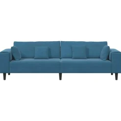 vidaXL Sofá 250 x 77 x 76 cm Terciopelo Azul Discount