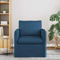 vidaXL Sofá 195 x 82 x 85 cm tela Azul