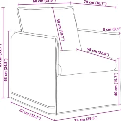 vidaXL Sofá 195 x 82 x 85 cm tela Azul