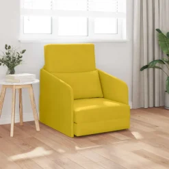 vidaXL Sofá cama 65 x 80 x 83 cm Terciopelo Amarillo Best