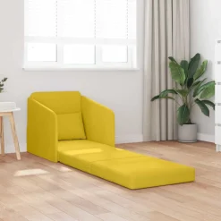 vidaXL Sofá cama 65 x 80 x 83 cm Terciopelo Amarillo Best