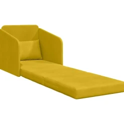vidaXL Sofá cama 65 x 80 x 83 cm Terciopelo Amarillo Best