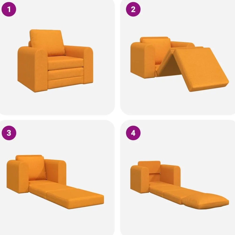 vidaXL Sofá cama 98 x 71 x 83 cm tela Amarillo oscuro Best