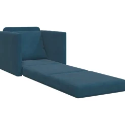 vidaXL Sofá cama 74 x 77 x 81 cm Terciopelo Azul