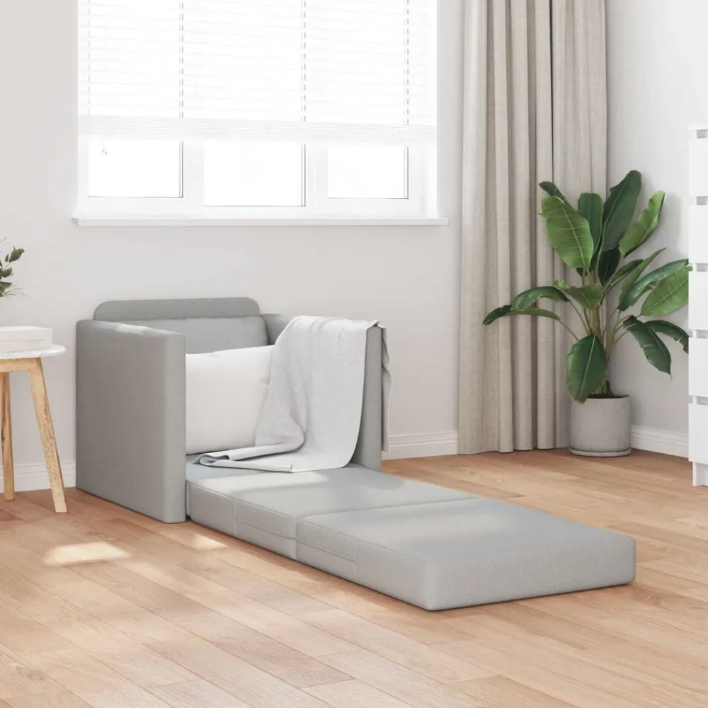 vidaXL Sofás-Sofá cama 60cm tela