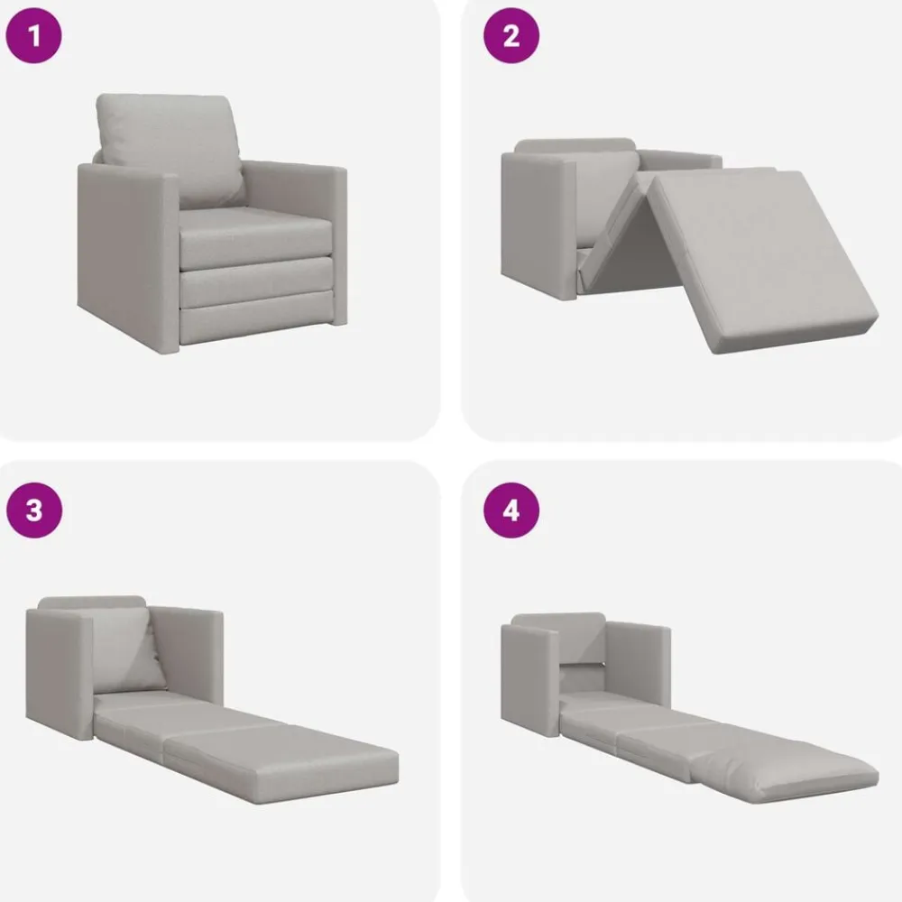 vidaXL Sofás-Sofá cama 60cm tela