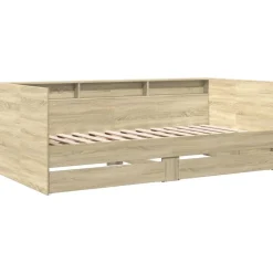 vidaXL Sofá cama con cajones sin colchón 100x200 cm Roble Sonoma Sale