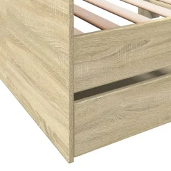 vidaXL Sofá cama con cajones sin colchón 100x200 cm Roble Sonoma Sale