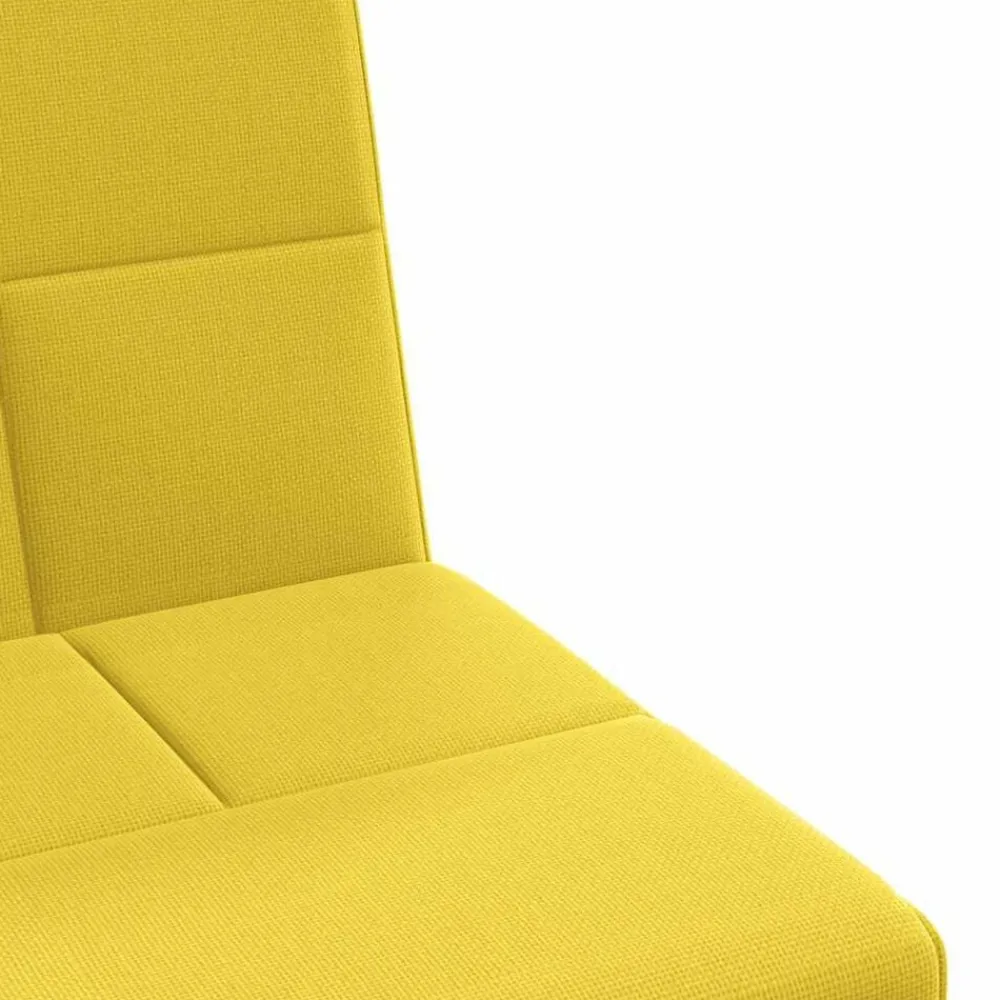 vidaXL Sofá cama con portavasos tela claro Amarillo New