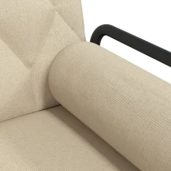 vidaXL Sofá cama con reposabrazos tela color Crema Online