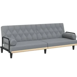 vidaXL Sofás-Sofá cama con reposabrazos tela