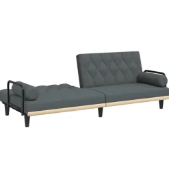 vidaXL Sofás-Sofá cama con reposabrazos tela