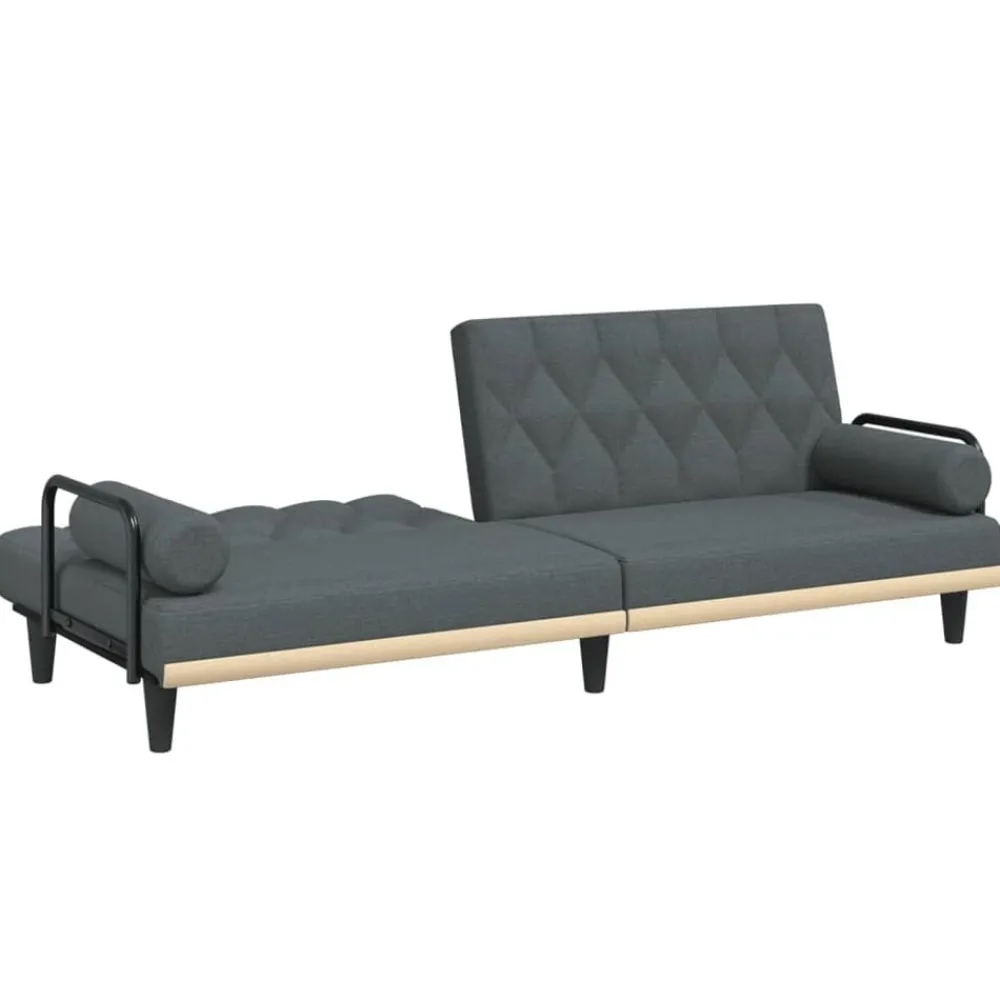 vidaXL Sofás-Sofá cama con reposabrazos tela