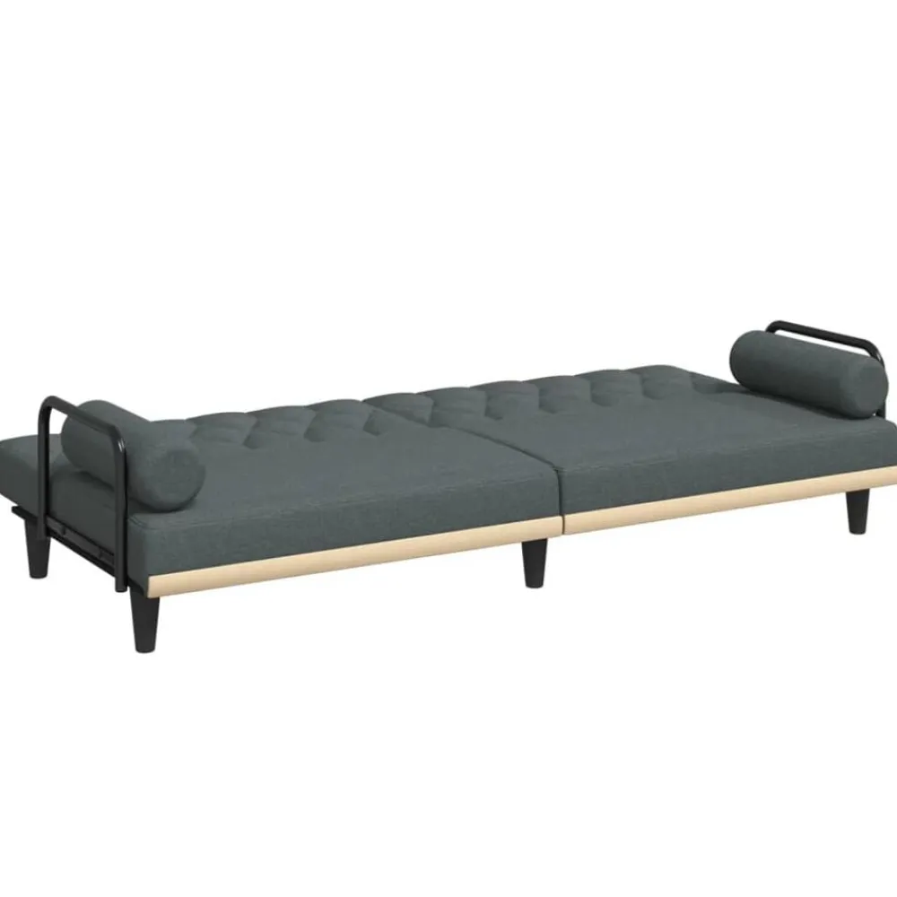 vidaXL Sofás-Sofá cama con reposabrazos tela