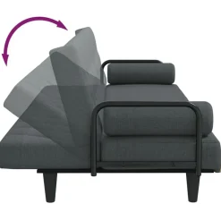 vidaXL Sofás-Sofá cama con reposabrazos tela