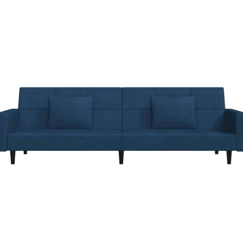 vidaXL Sofás-Sofá cama de 2 plazas con dos almohadas terciopelo