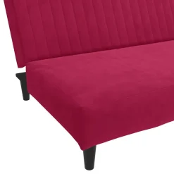 vidaXL Sofá cama de 2 plazas terciopelo color vino tinto Rojo vino tinto Best