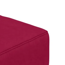 vidaXL Sofá cama de 2 plazas con dos almohadas terciopelo rojo tinto Rojo vino tinto New