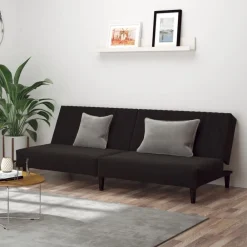 vidaXL Sofás-Sofá cama de 2 plazas terciopelo