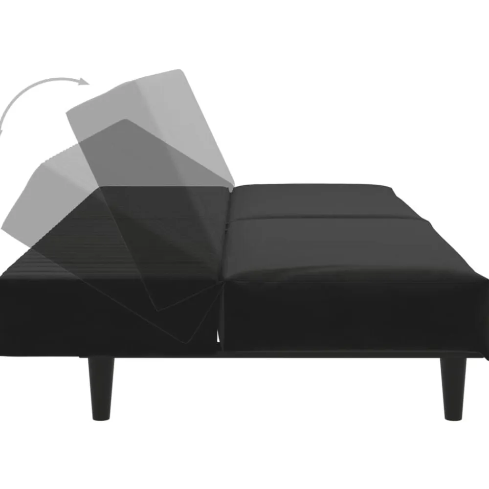 vidaXL Sofás-Sofá cama de 2 plazas terciopelo