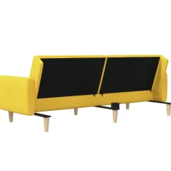 vidaXL Sofá cama de 2 plazas tela Amarillo