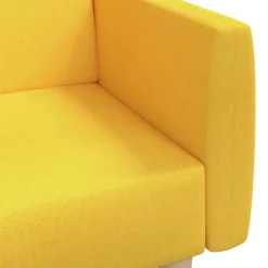 vidaXL Sofá cama de 2 plazas tela Amarillo