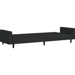 vidaXL Sofá cama de 2 plazas terciopelo Negro Discount