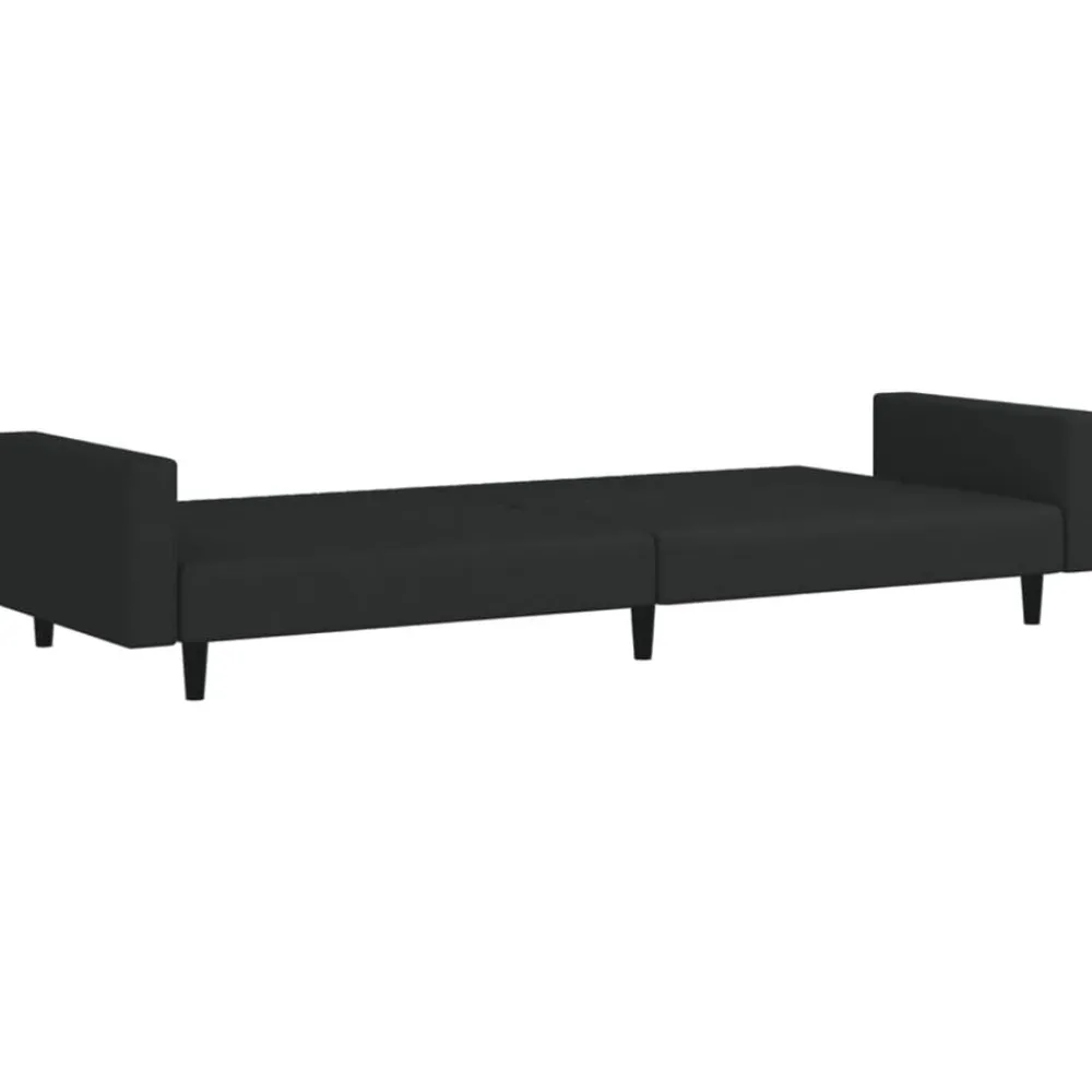 vidaXL Sofá cama de 2 plazas terciopelo Negro Discount