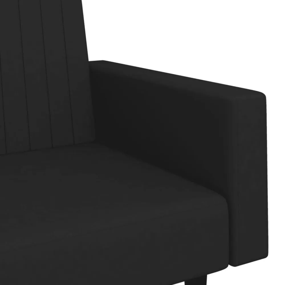 vidaXL Sofá cama de 2 plazas terciopelo Negro Discount