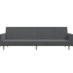 vidaXL Sofá cama de 2 plazas tela Gris claro New