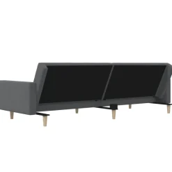 vidaXL Sofá cama de 2 plazas tela Gris claro New