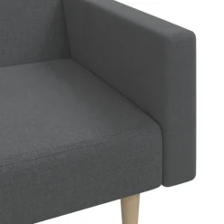vidaXL Sofá cama de 2 plazas tela Gris claro New