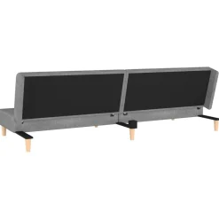 vidaXL Sofás-Sofá cama de 2 plazas con dos almohadas tela