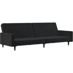vidaXL Sofás-Sofá cama de 2 plazas terciopelo